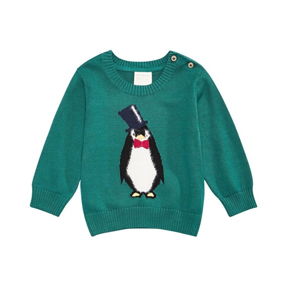 First Impressions Baby Boys green Penguin Sweater 18 months - Picture 1 of 3